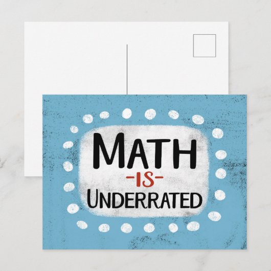 Carte postale Math Is Underrated (Devant / Derrière)