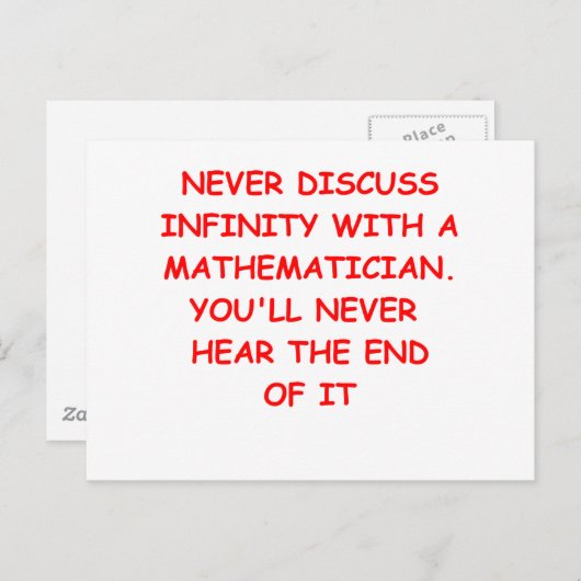 Carte Postale math jok (Devant / Derrière)