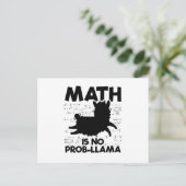 Carte Postale Math Lama | Idée cadeau de l'école de mathématique (Debout devant)