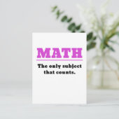 Carte Postale Math le seul sujet qui compte (Debout devant)