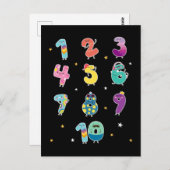 Carte Postale Math Learning Cute Numéros Prek Mathématiques (Devant / Derrière)