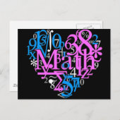 Carte Postale Math Love (Devant / Derrière)