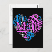 Carte Postale Math Love (Devant / Derrière)