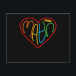 Carte Postale Math Love Heart Mathematics Math Teacher<br><div class="desc">Cette idée graphique est destinée aux amateurs de maths. Ce drôle de vêtement graphique / citation rend tous les professeurs de maths heureux.</div>