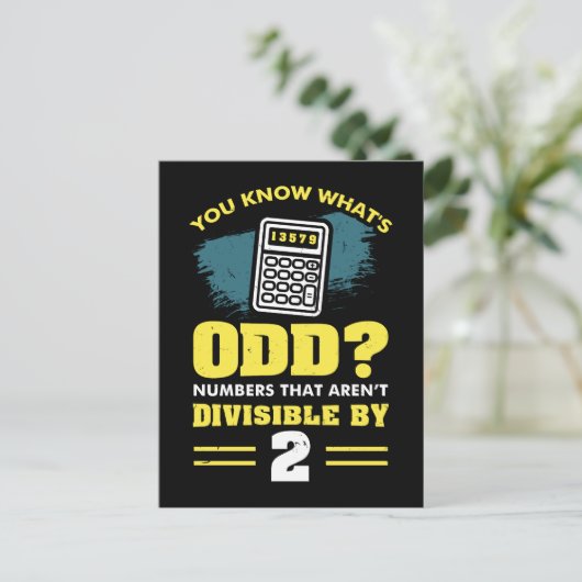 Carte Postale Math Math Enseignant Pun Cadeau (Debout devant)