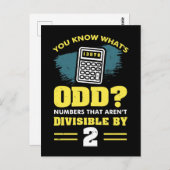 Carte Postale Math Math Enseignant Pun Cadeau (Devant / Derrière)