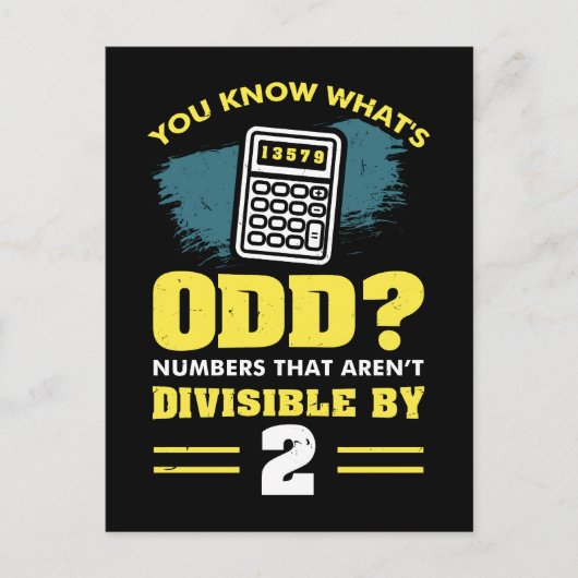 Carte Postale Math Math Enseignant Pun Cadeau (Devant)