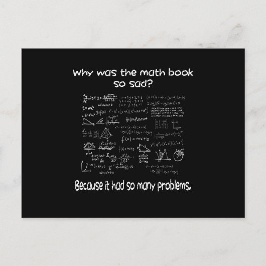 Carte Postale Math Quel est votre problème ? (Devant)