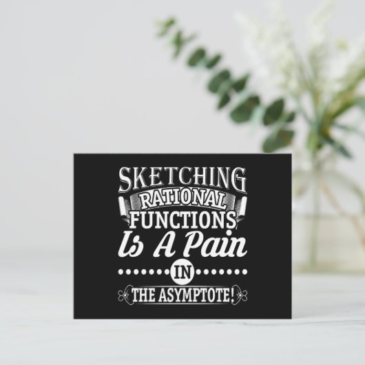 Carte Postale Math Rational Functions Pun Plaisanterie (Debout devant)