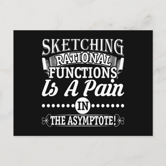 Carte Postale Math Rational Functions Pun Plaisanterie (Devant)