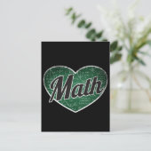 Carte Postale Math Retro Heart Blackboard Love (Debout devant)