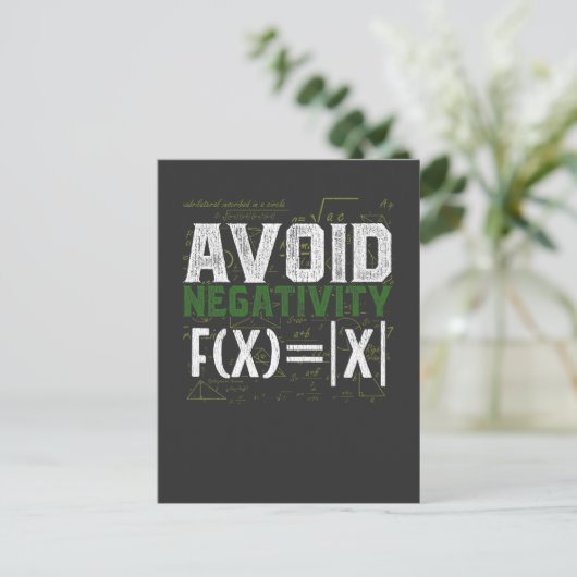 Carte Postale Math Science Nerd Valeur absolue Humour (Debout devant)