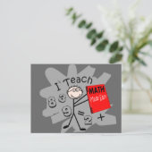 Carte Postale Math Stick de l'enseignant cadeaux de personne (Debout devant)
