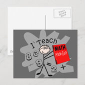 Carte Postale Math Stick de l'enseignant cadeaux de personne (Devant / Derrière)