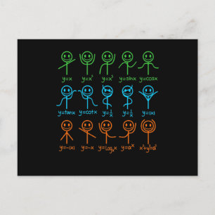 Carte Postale Math Teacher Dance Equation mathématique