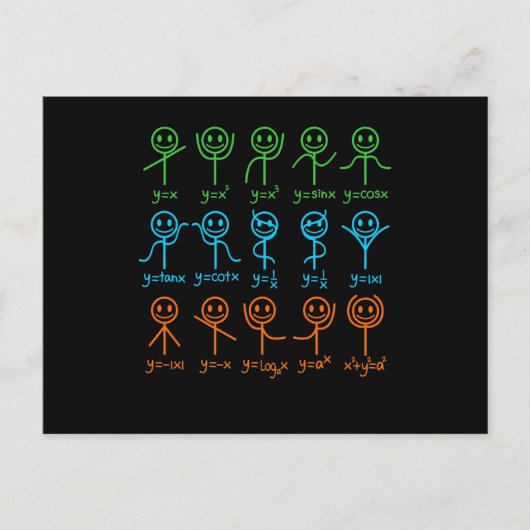 Carte Postale Math Teacher Dance Equation mathématique (Devant)