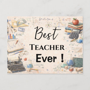 Carte Postale Math Teacher Thank You Gifts   End of School Year