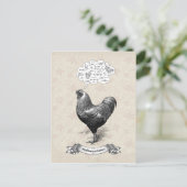 Carte Postale Mathemachicken Funny Math Poulet de poulet Plaisan (Debout devant)