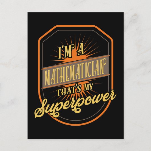 Carte Postale Mathématicien (Devant)