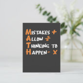 Carte Postale Mathématicien enseignant mathématiques algèbre géo (Debout devant)