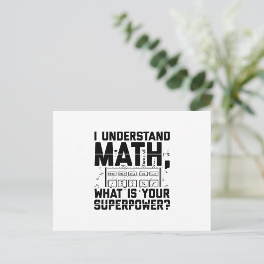 Carte Postale Mathématicien | Math Enseignant Étudiants Idée cad (Debout devant)