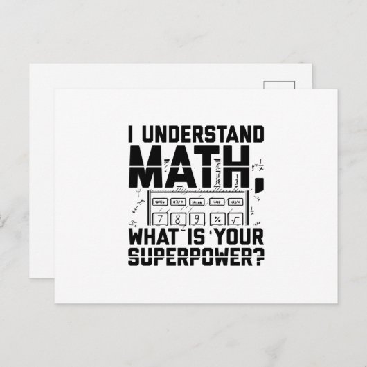 Carte Postale Mathématicien | Math Enseignant Étudiants Idée cad (Devant / Derrière)