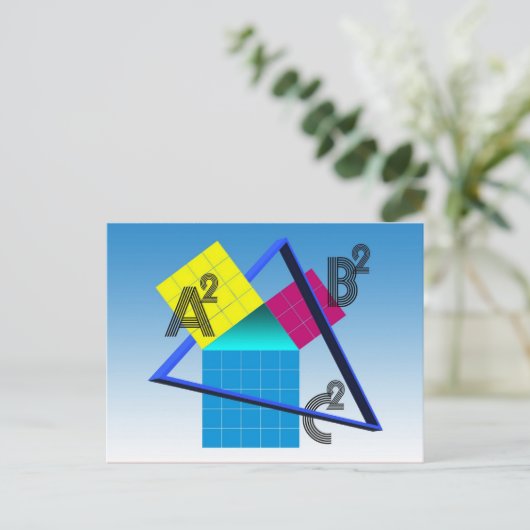 Carte Postale Mathematics, colorful design (Debout devant)