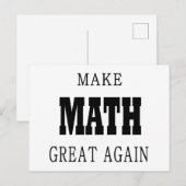 Carte postale mathématique de jour Pi pour les ade (Devant / Derrière)