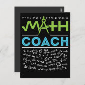 Carte Postale Mathématiques entraîneur mathématiques Tuteur (Devant / Derrière)