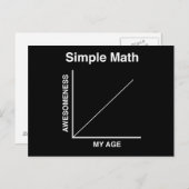 Carte Postale Mathématiques simples (Devant / Derrière)