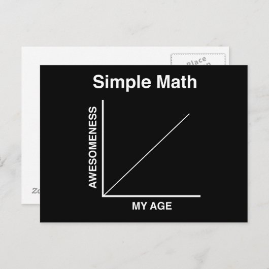 Carte Postale Mathématiques simples (Devant / Derrière)