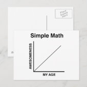 Carte Postale Mathématiques simples (Devant / Derrière)