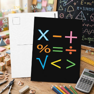 Carte Postale Mathématiques Symbole mathématique Math