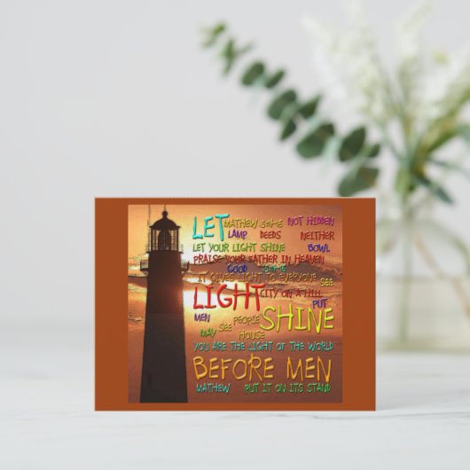 Carte Postale Mathew 5:14-16 Phare 2 (Debout devant)