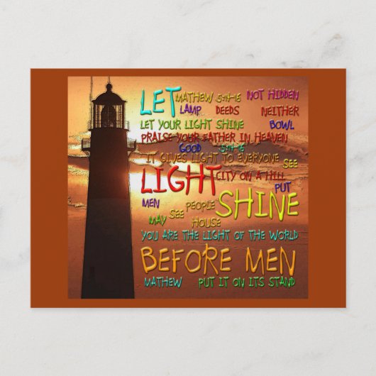 Carte Postale Mathew 5:14-16 Phare 2 (Devant)