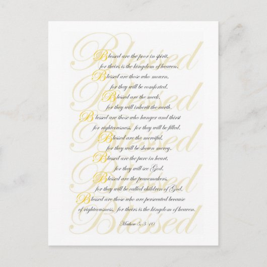 Carte Postale Mathew 5 : 3-10 (Devant)