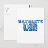 Carte Postale Mathlete Pi (Devant / Derrière)