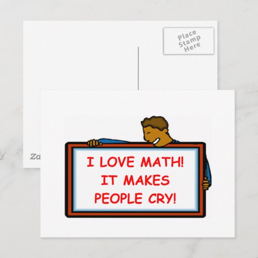 Carte Postale maths (Devant / Derrière)