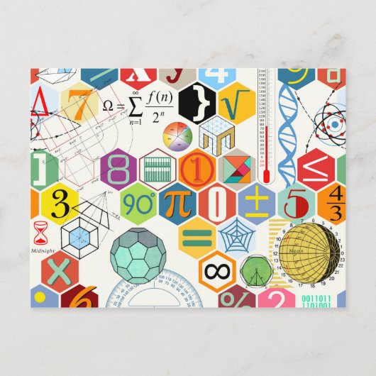 Carte Postale Maths (blanc) (Devant)