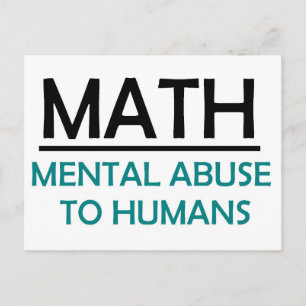 Carte Postale Maths - Citation drôle