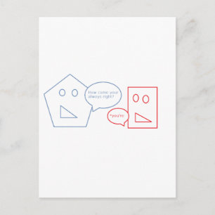 Carte Postale Maths et jeu de mots anglais