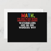Carte Postale Maths. Le Seul Endroit Où Les Gens Achètent 69 Wat (Devant / Derrière)
