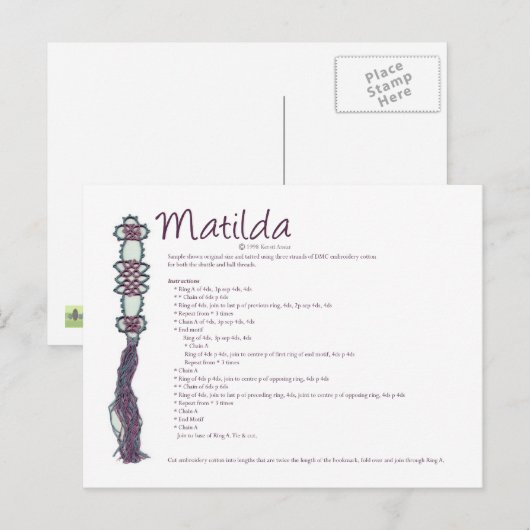 Carte postale Matilda (Devant / Derrière)