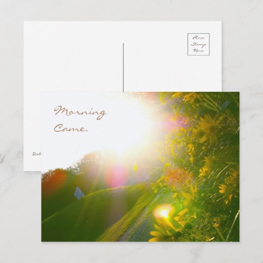 Carte Postale Matin (Devant / Derrière)