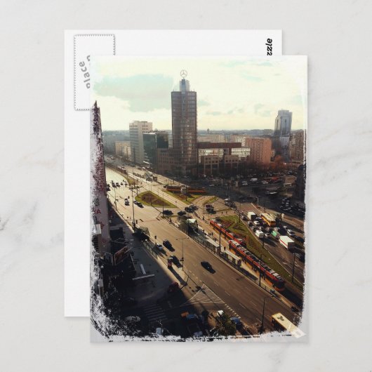 Carte Postale Matin à Varsovie (Devant / Derrière)