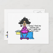 Carte Postale Matin Avant Humour Café (Devant / Derrière)