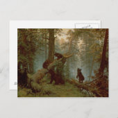 Carte Postale Matin dans une forêt de pins, 1889 (Devant / Derrière)