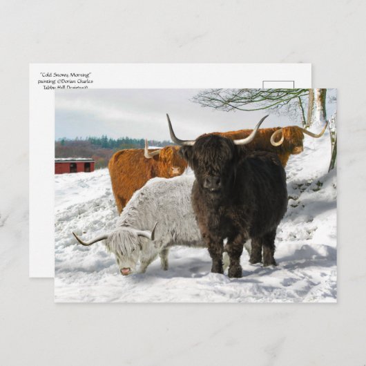 Carte Postale "Matin de neige froide" (Devant / Derrière)