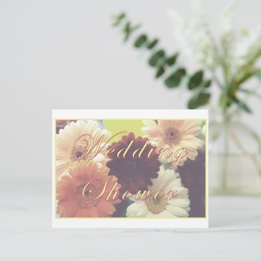 Carte Postale Matin d'été Wedding shower Daisy PostCard (Debout devant)