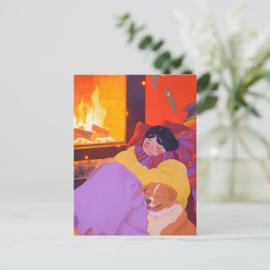 Carte Postale Matin d'hiver (Debout devant)